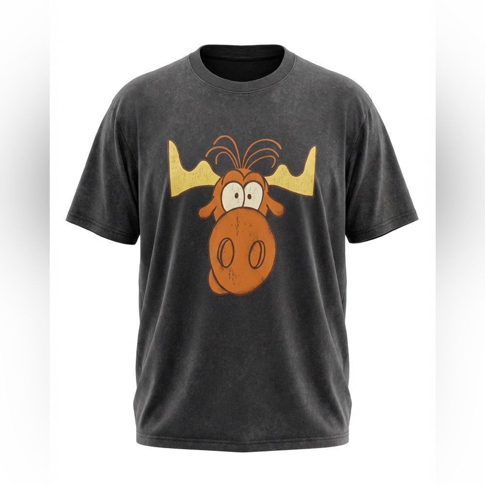 HANES VINTAGE TACO BELL BULLWINKLE T SHIRT BLACK SIZE XXL